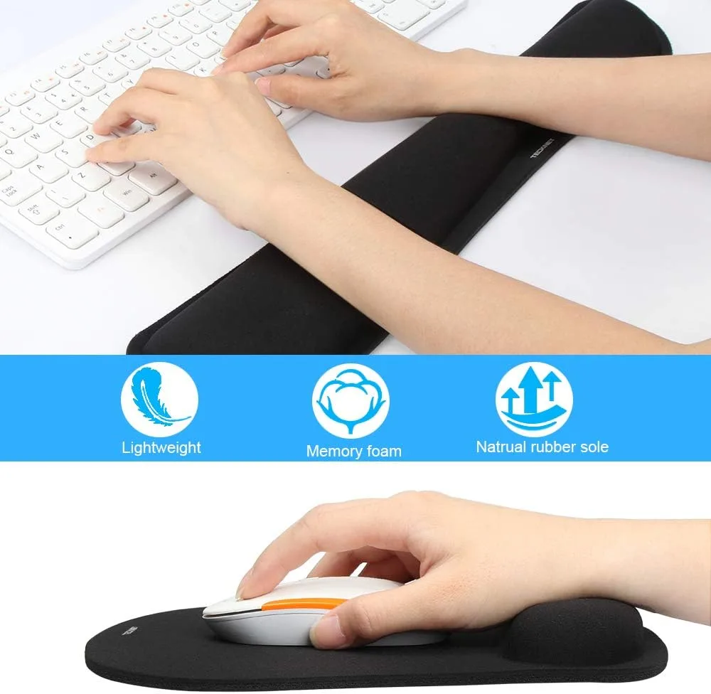 Alfombrilla Ratón y Teclado con Apoyo Ergonómico TECKNET