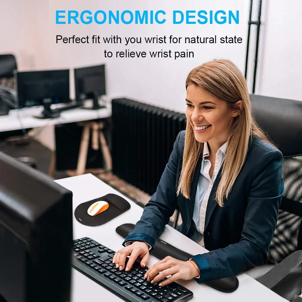 Alfombrilla Ratón y Teclado con Apoyo Ergonómico TECKNET