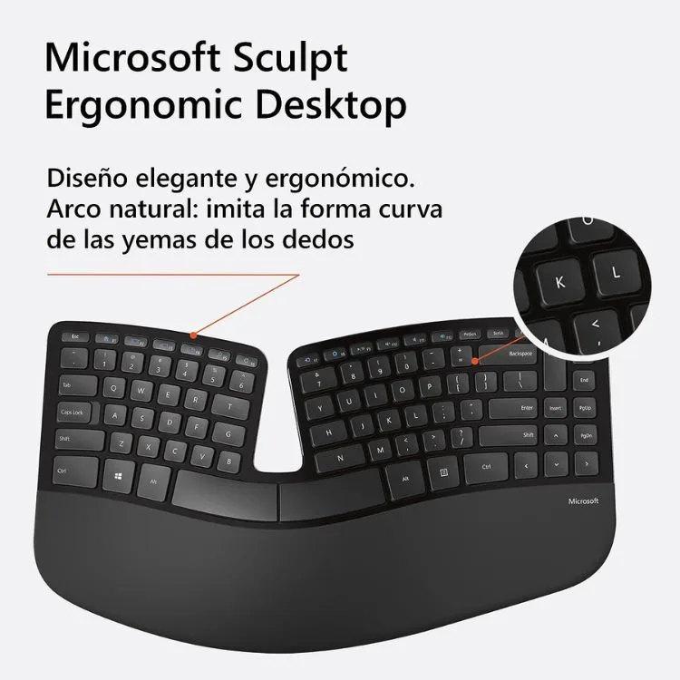 Microsoft Sculpt Ergonomic - teclado ergonómico (1)